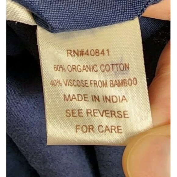 Cariloha Men's Size Medium Blue Cotton/Bamboo Short Sleeve Button Front Shirt - Picture 5 of 5